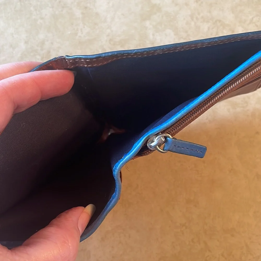 Fossil Bi-Fold Airplane Leather Wallet